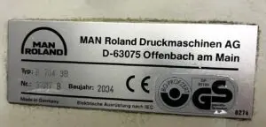 MAN ROLAND 704 3B, Baujahr 2004